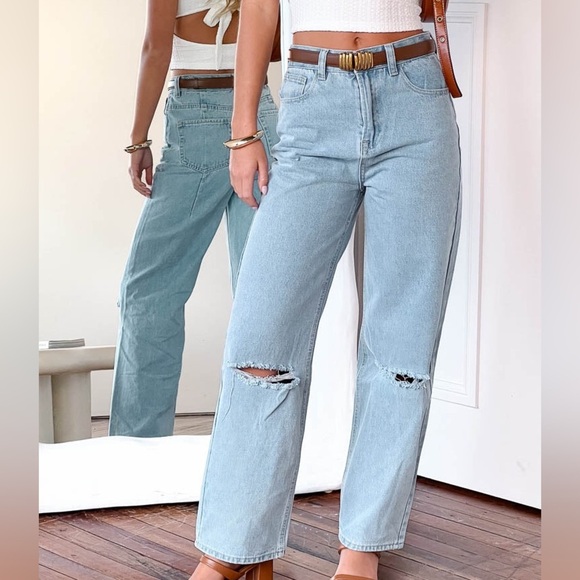 Beginning boutique Robin Wide Leg Jeans Blue - Picture 16 of 16